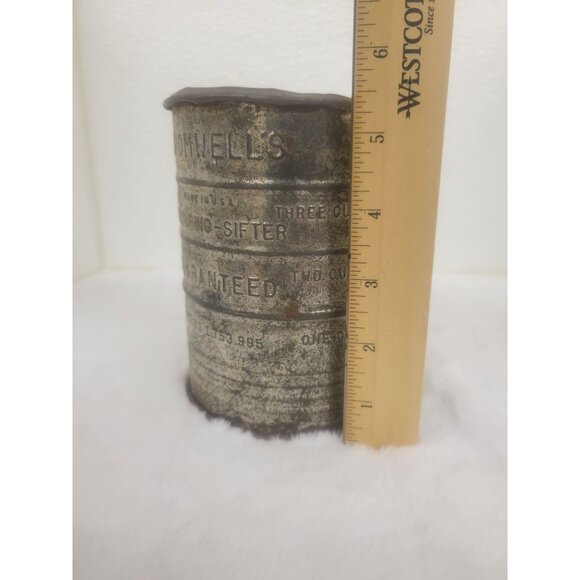 Vintage Bromwell's 3 Cup Flour Sifter Tin - Made in USA - Picture 8 of 9